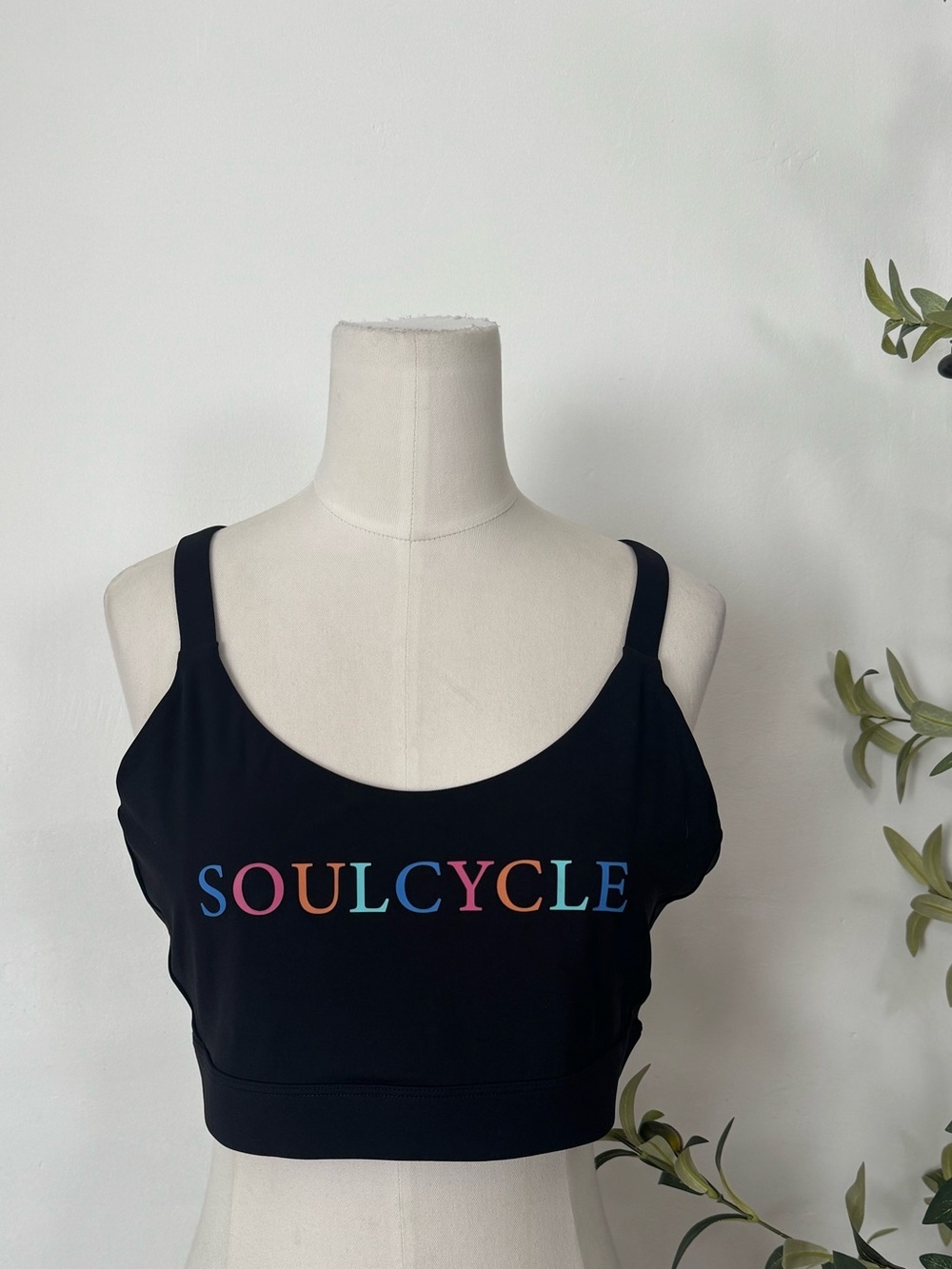 Soulcycle - Podium Bra Black with Colorful logo XL